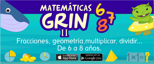 App Matemáticas Grin II 6 años 7 años 8 años