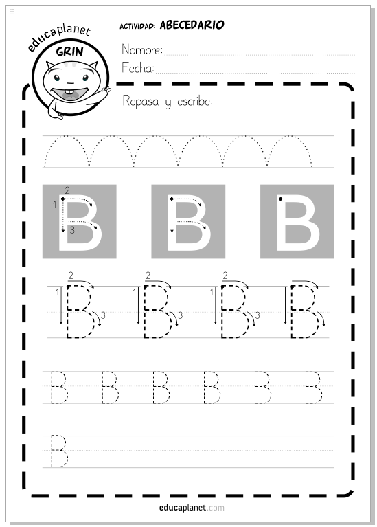 Fichas abecedario en mayúsculas para imprimir GRATIS infantil